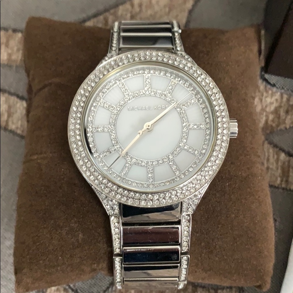 Michael Kors stainless steel bling watch